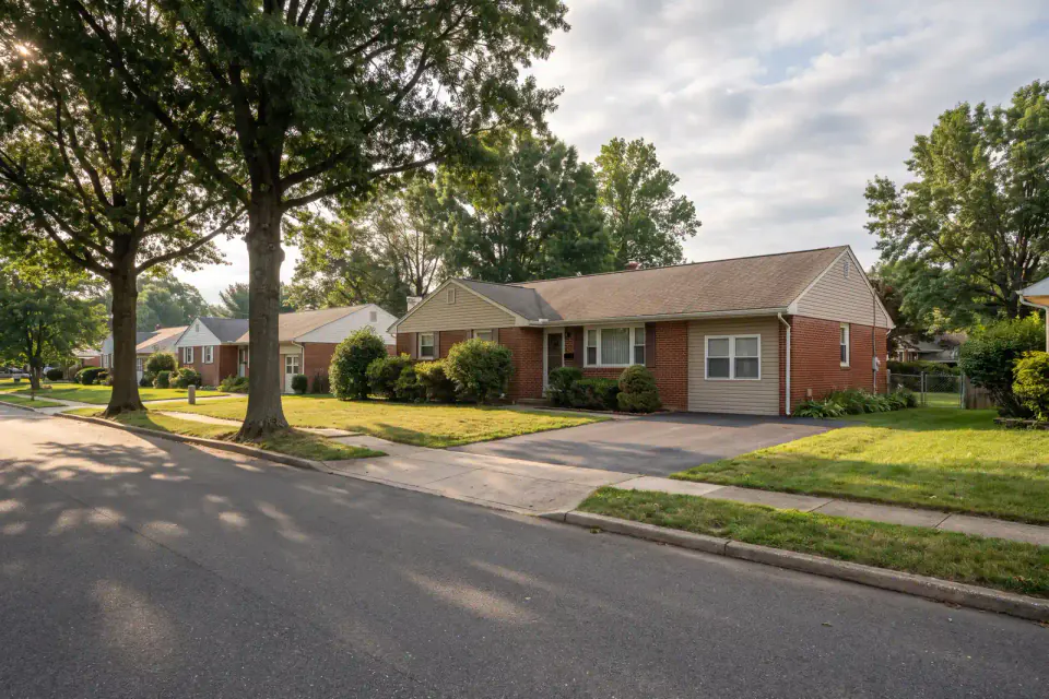 Postwar single-family homes in Abington Township Pennsylvania