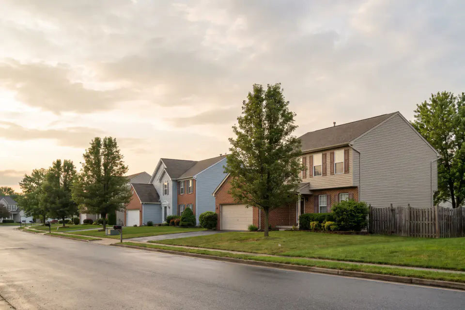 Late twentieth-century detached homes in a Bear subdivision