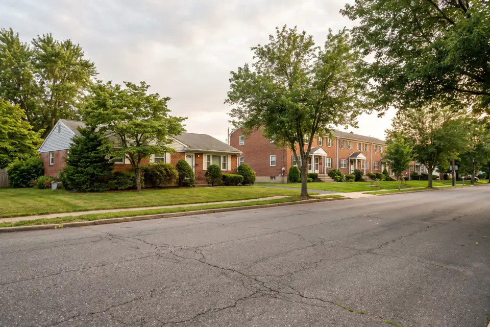 Mid-century homes and townhouses in Bensalem Pennsylvania