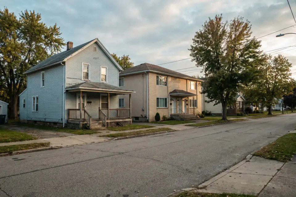 Older single-family homes and duplexes in Erie Pennsylvania