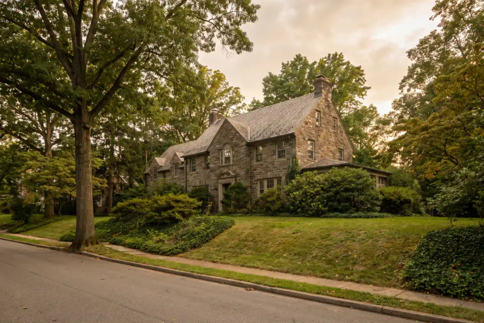Early twentieth-century stone home in Lower Merion Pennsylvania