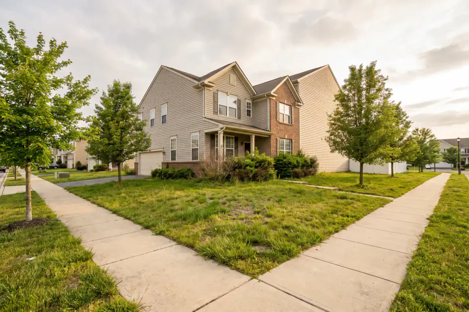 Newer detached houses in a Middletown Delaware subdivision