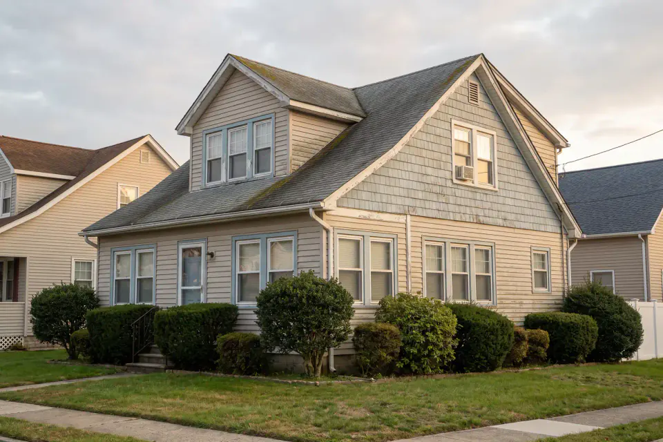 Modest detached homes on a Pleasantville, New Jersey street