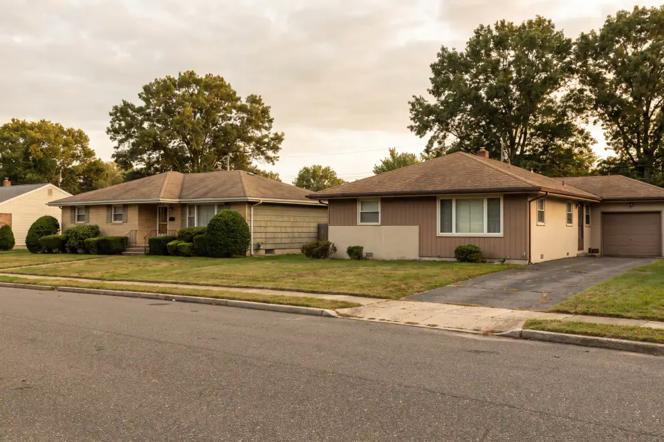 Distinct 1960s single-family homes in Willingboro, New Jersey