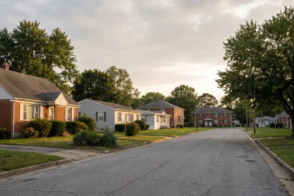 Modest detached homes near Dover in Kent County Delaware
