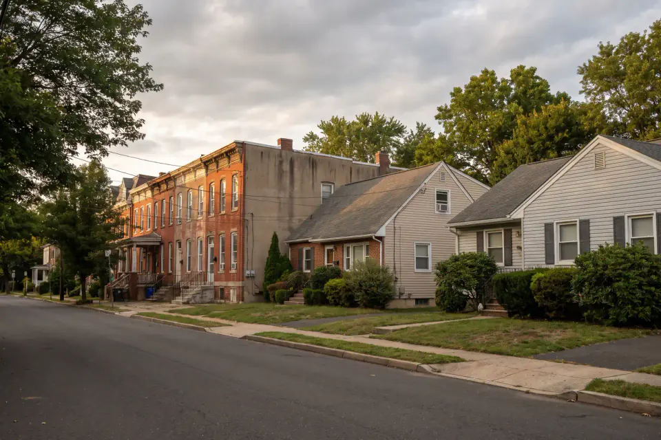 Older Trenton rowhouses and suburban Hamilton homes across Mercer County New Jersey